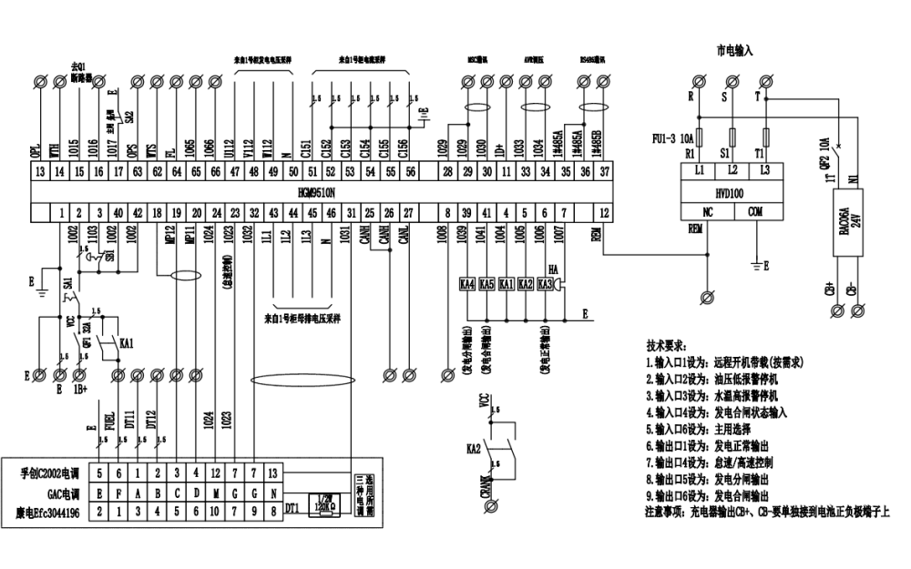 1號機并車接線圖-康明斯柴油發電機組并聯系統.png