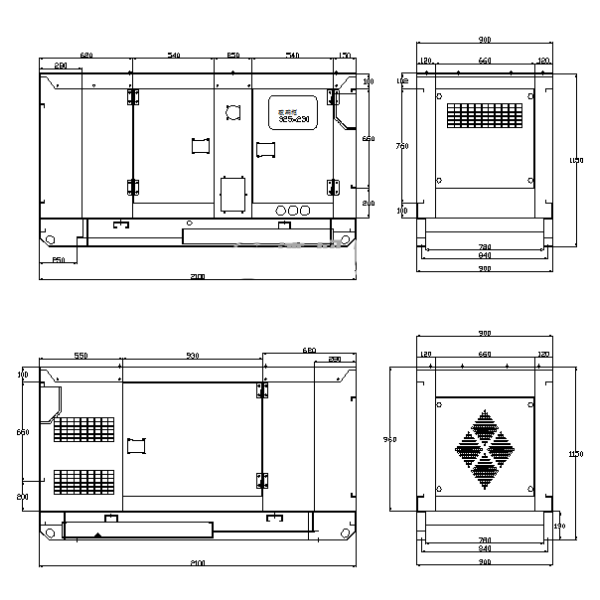 靜音箱發電機組平面結構圖.png