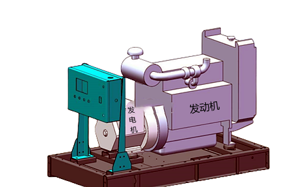 康明斯發電機組模型（閉式循環散熱器）png