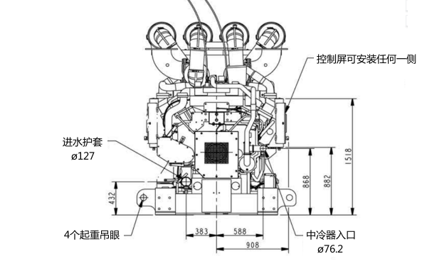 2000KW康明斯發電機組安裝正面圖.png