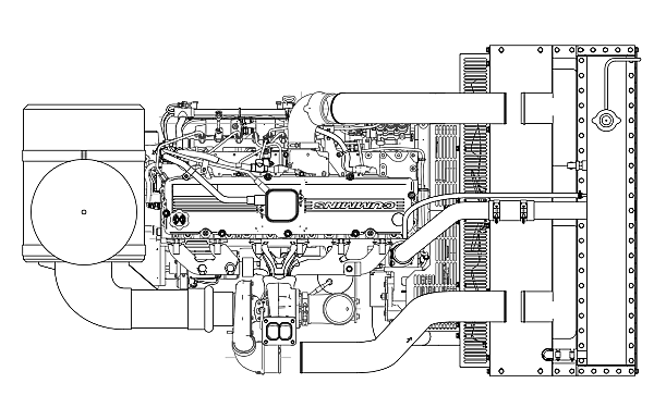 QSL8.9-G33東風康明斯發(fā)動機外形尺寸俯視圖.png