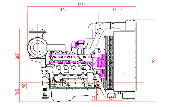 QSB6.7-G31東風(fēng)康明斯發(fā)動機外形尺寸側(cè)視圖.png