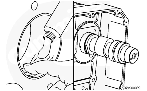 凸輪軸軸承內(nèi)側(cè)涂一層Lubriplate-康明斯柴油發(fā)電機(jī)組.png