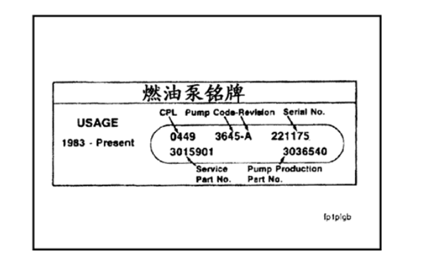 燃油泵銘牌位置圖-柴油發(fā)電機組.png