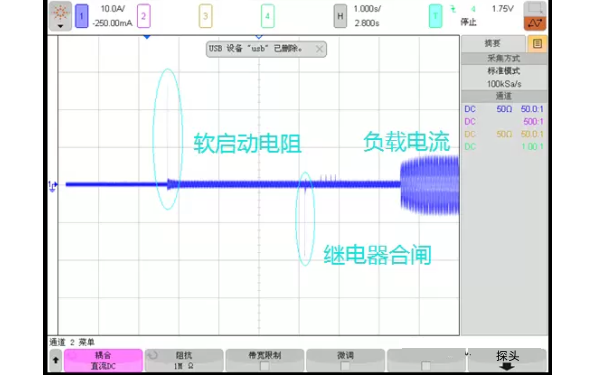 柴油發(fā)電機開關(guān)電源啟動沖擊電流波形.png