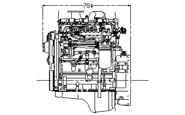 QSB3.9-G31東風康明斯發動機外形右視圖.png