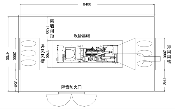 50-400KW發電機房隔音降噪平面圖.png