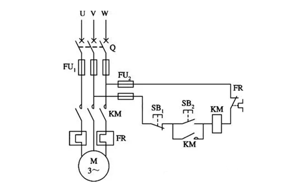 直接啟動空載異步電動機的能力電路圖-柴油發電機組.png