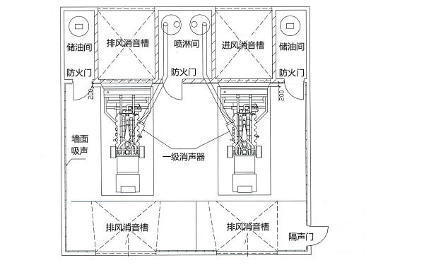 雙臺柴油發電機組隔音降噪工程圖紙.png