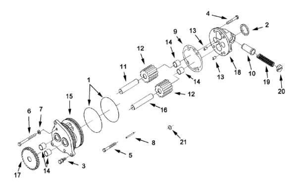 機油泵（KTA19康明斯發動機零件圖）.png