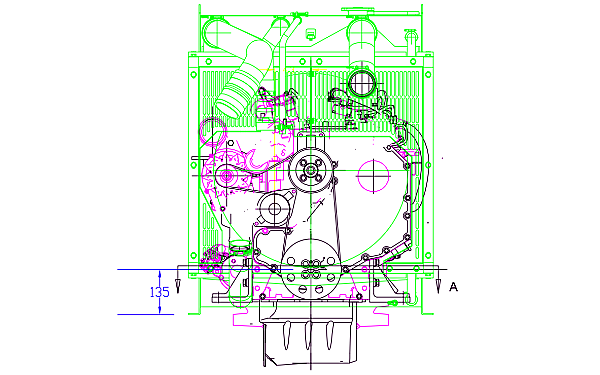 QSB3.9-G2東風康明斯發動機外形后視圖.png