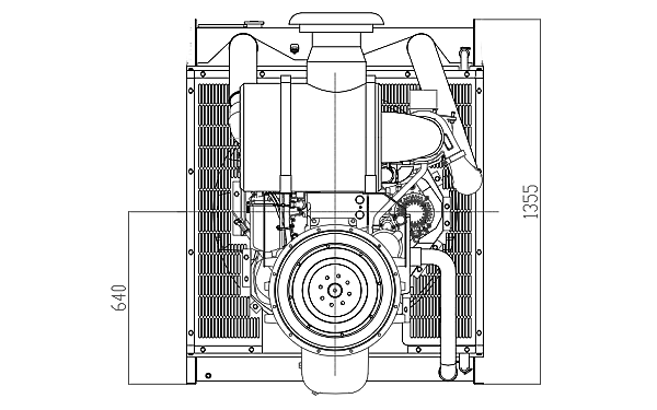 QSL8.9-G33東風康明斯發(fā)動機外形尺寸后視圖.png