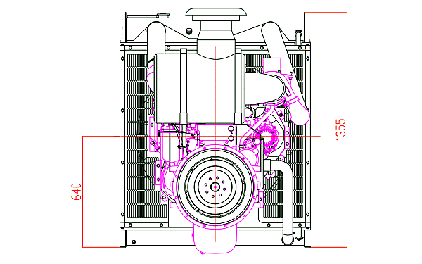 QSL8.9-G33東風(fēng)康明斯發(fā)動(dòng)機(jī)外形尺寸后視圖.png