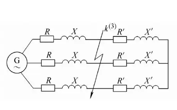 三相短路電路圖-柴油發(fā)電機(jī)組.png