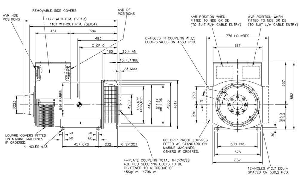 HCI444D斯坦福發電機外形圖紙.png