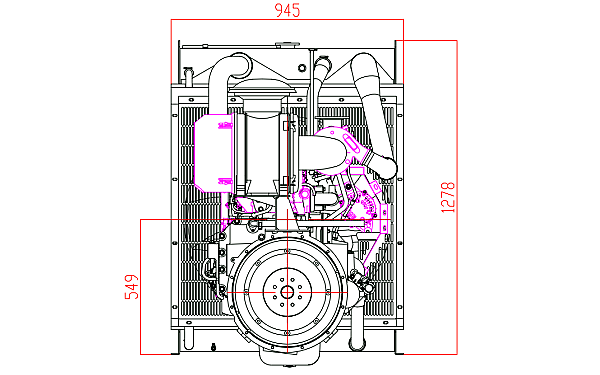 QSB6.7-G31東風(fēng)康明斯發(fā)動機外形尺寸后視圖.png