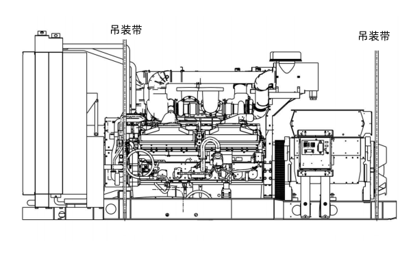 康明斯柴油發電機組吊裝側面圖.png