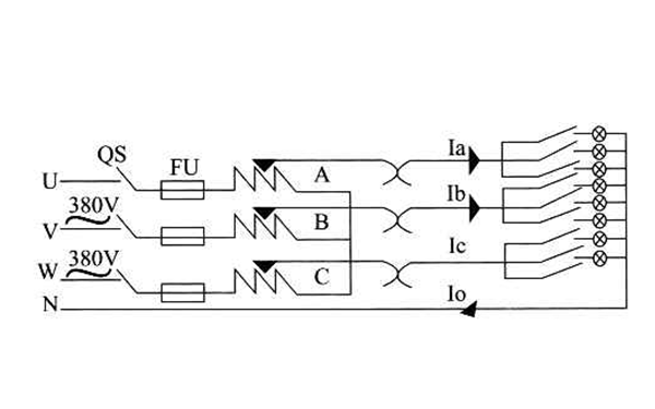 三相不對稱負載試驗接線電路圖-柴油發電機組.png