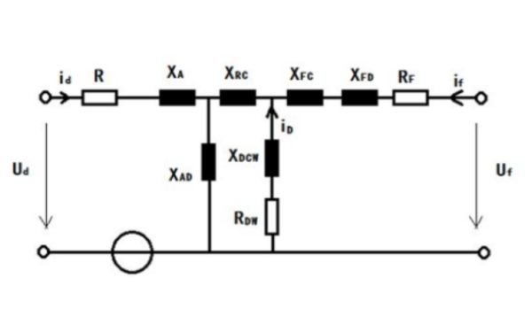 發電機阻尼繞組直軸等效電路圖.png