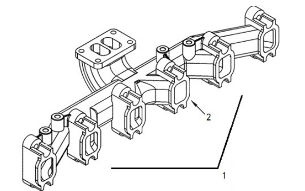 排氣歧管-6BT5.9G2康明斯柴油發電機組零件圖.png
