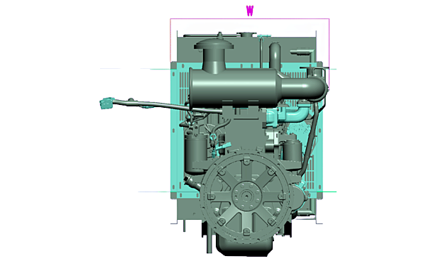 QSB3.9-G31東風(fēng)康明斯發(fā)動(dòng)機(jī)外形后視三維圖.png