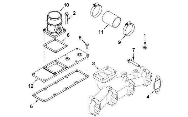 排氣歧管-康明斯柴油發(fā)電機組零件圖.png