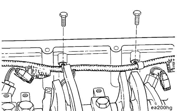 發(fā)動機內(nèi)部線束的固定卡箍螺釘拆卸.png