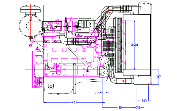 QSB5.9-G2東風康明斯發動機外形尺寸側視圖.png