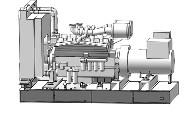 880KW康明斯柴油發電機組模型外觀圖（KTA38-G5）.png