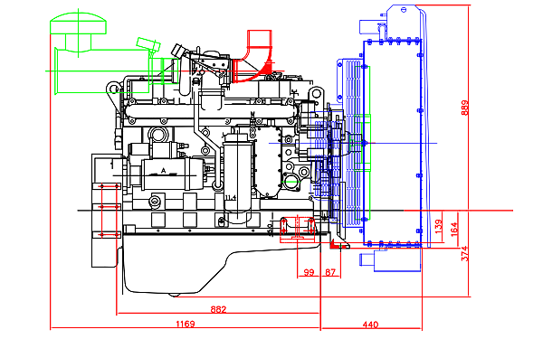 6CTA8.3-G2東風康明斯發動機外形尺寸側視圖.png