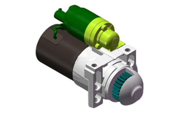 啟動(dòng)馬達(dá)軸測(cè)圖-柴油發(fā)電機(jī)組.png